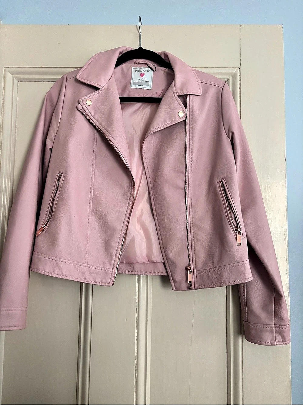 Primark Pink Moto Jacket Size Small